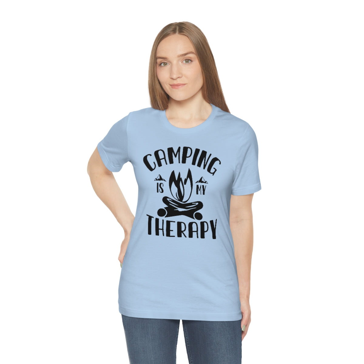 Camping is My Therapy Unisex Jersey Short Sleeve Tee