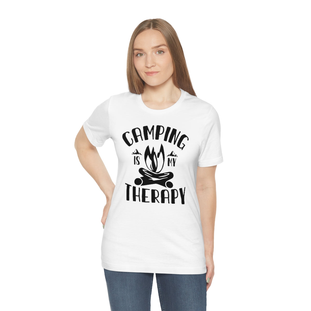 Camping is My Therapy Unisex Jersey Short Sleeve Tee