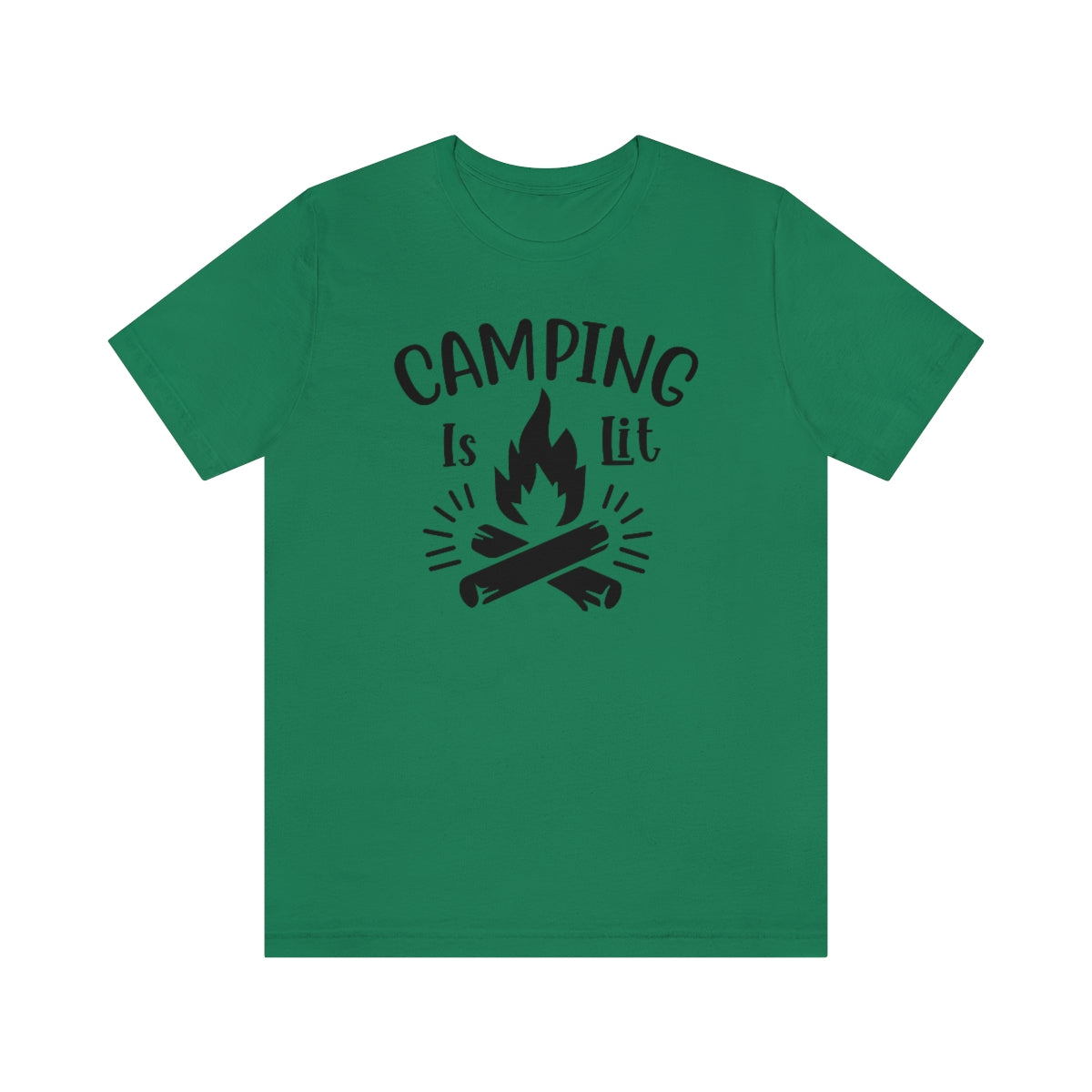 Camping is Lit Unisex Jersey Short Sleeve Tee