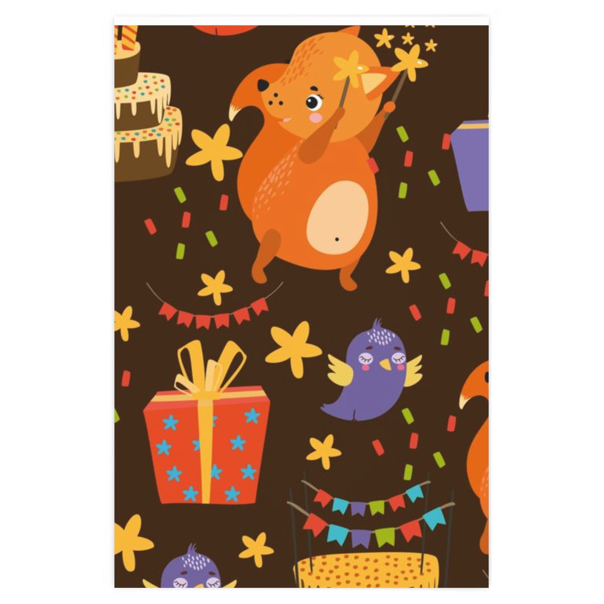 Animals Cakes & Gifts Wrapping Paper