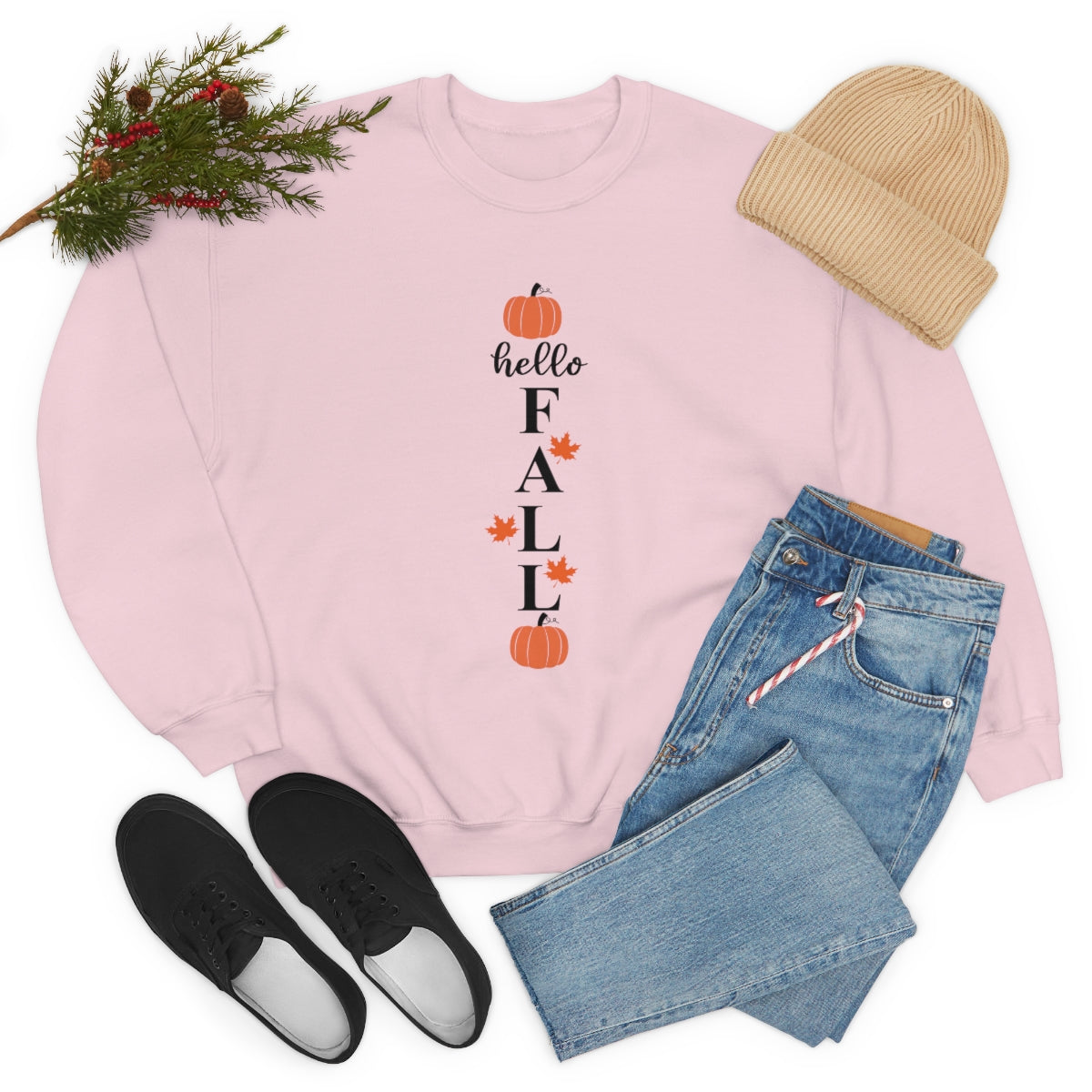 Hello Fall Unisex Heavy Blend™ Crewneck Sweatshirt