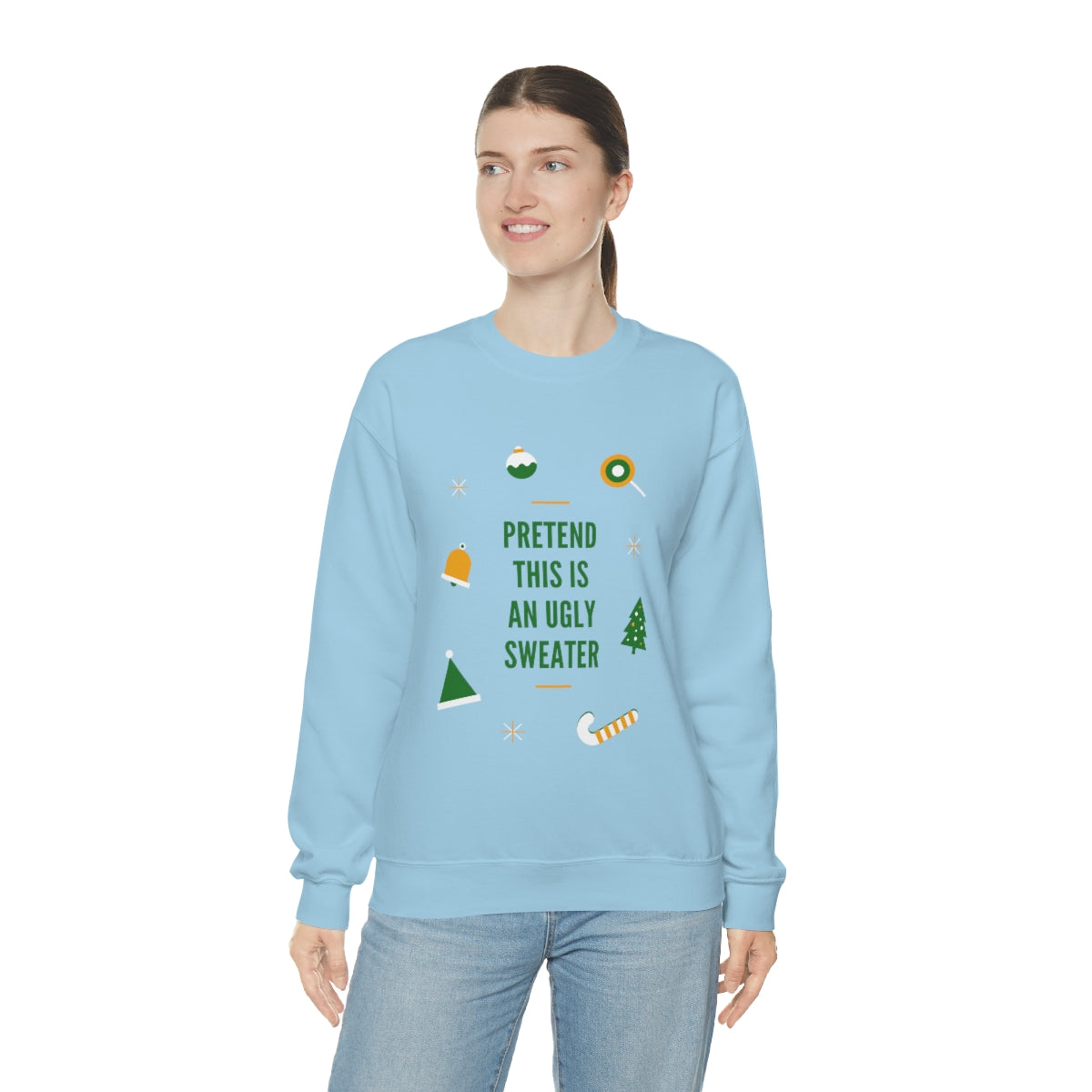 Pretend This is An Ugly Sweater Unisex Heavy Blend™ Crewneck Sweatshirt