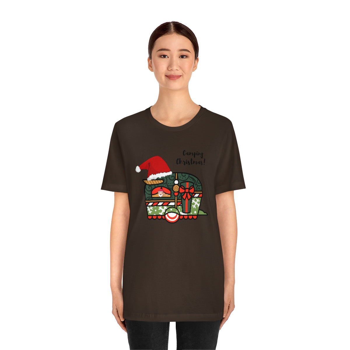 Camping Christmas Unisex Jersey Short Sleeve Tee