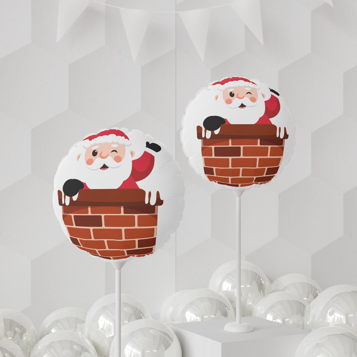 Santa Claus Christmas Balloons (Round ), 11"