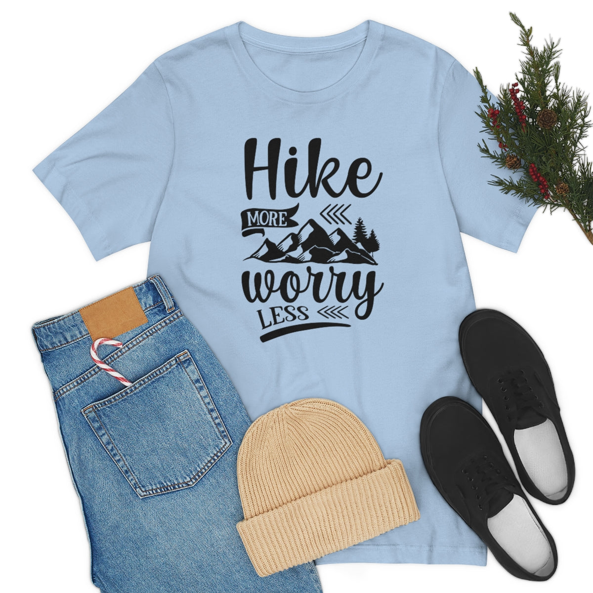 Hike More Worry Less Unisex Jersey Short Sleeve Tee