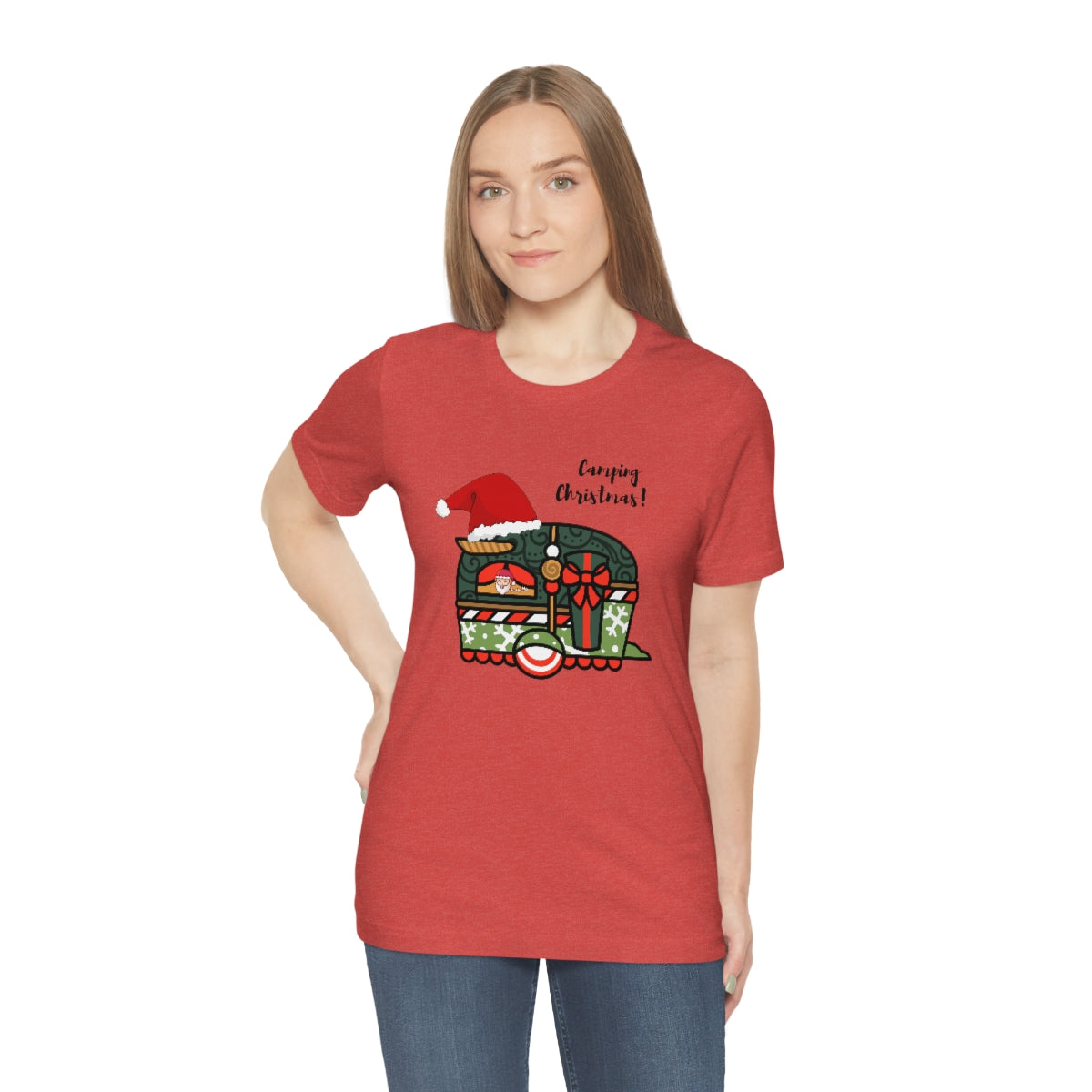 Camping Christmas Unisex Jersey Short Sleeve Tee