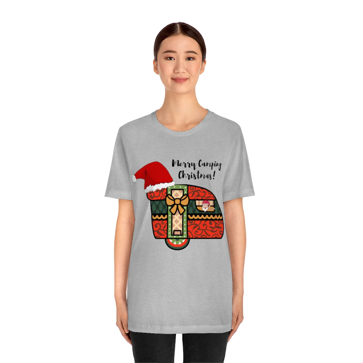 Merry Camping Christmas Unisex Jersey Short Sleeve Tee