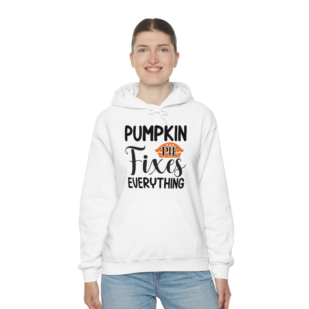 Pumpkin Pie Fixes Everything Unisex Heavy Blend™ Hooded Sweatshirt