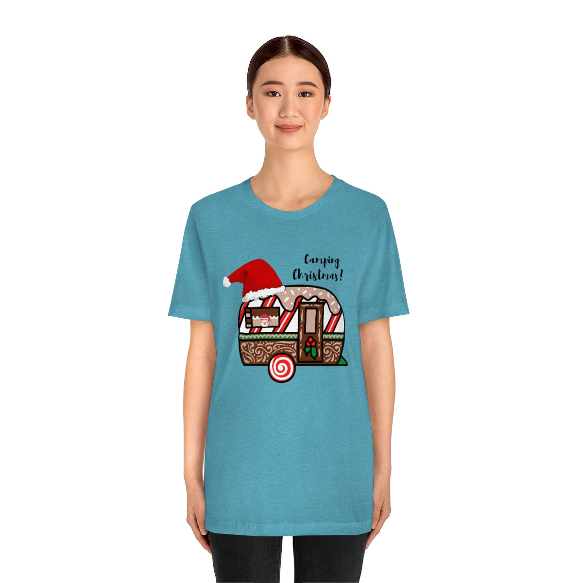 Camping Christmas Unisex Jersey Short Sleeve Tee