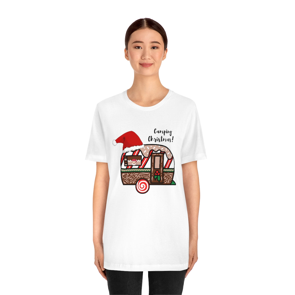 Camping Christmas Unisex Jersey Short Sleeve Tee