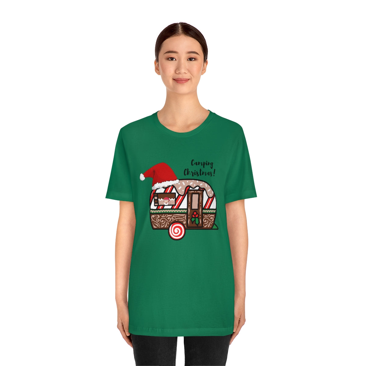 Camping Christmas Unisex Jersey Short Sleeve Tee