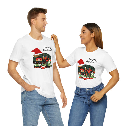 Camping Christmas Unisex Jersey Short Sleeve Tee