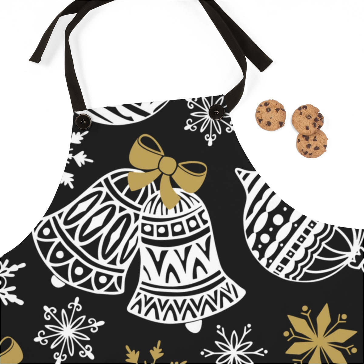 Black & Gold Christmas Apron