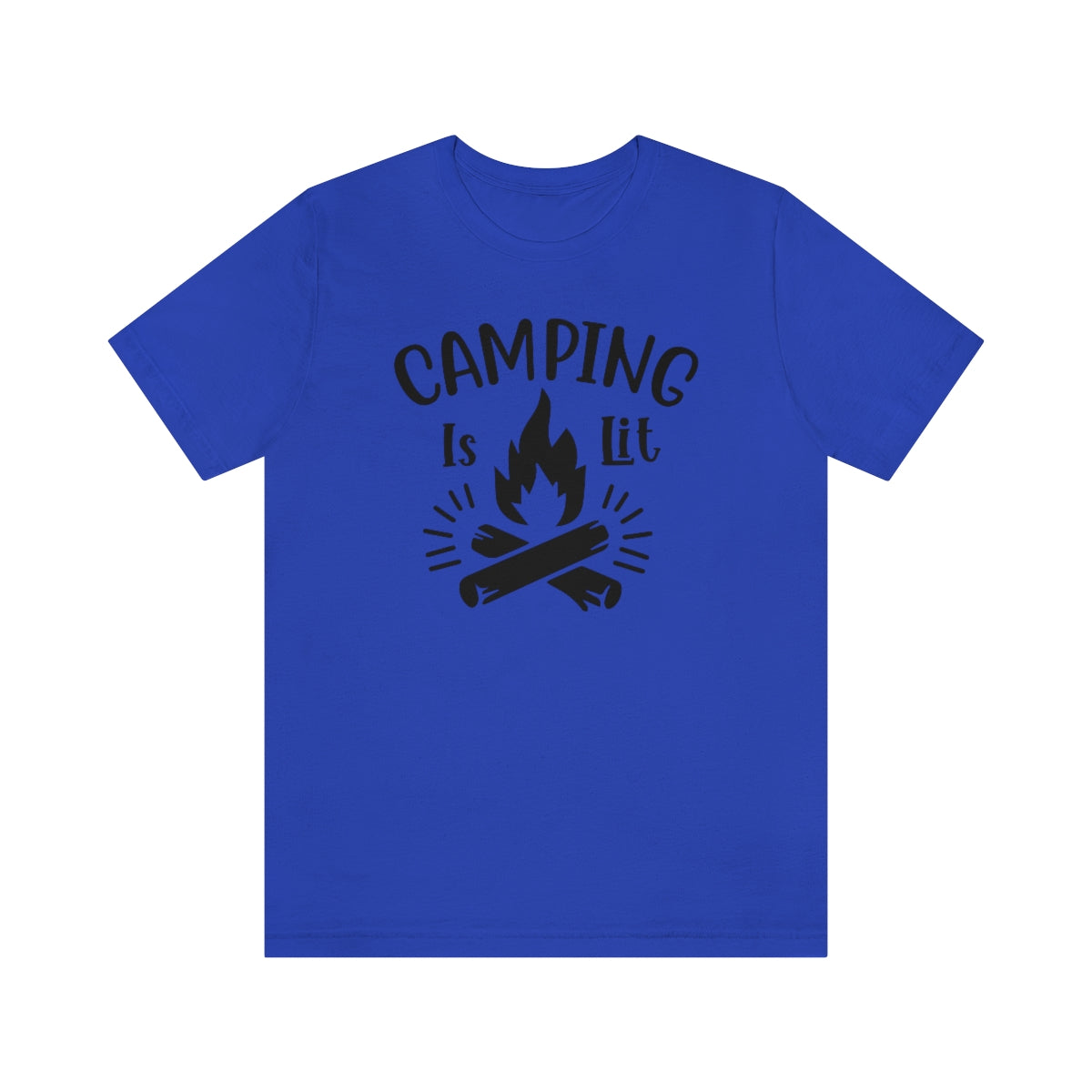 Camping is Lit Unisex Jersey Short Sleeve Tee