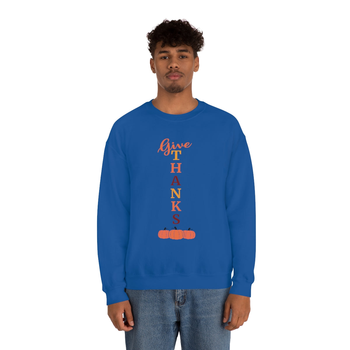 Give Thanks Unisex Heavy Blend™ Crewneck Sweatshirt