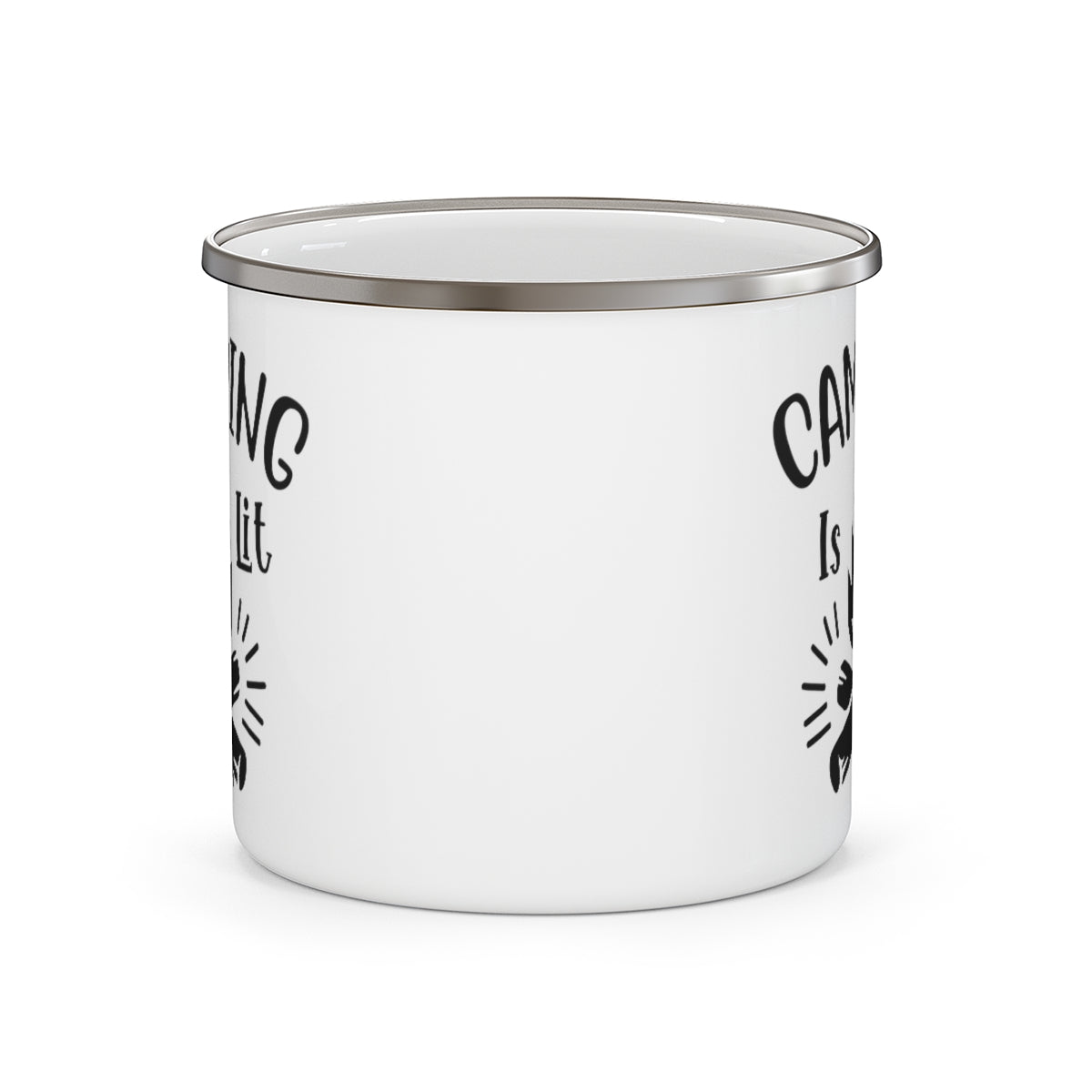 Camping is Lit Enamel Camping Mug