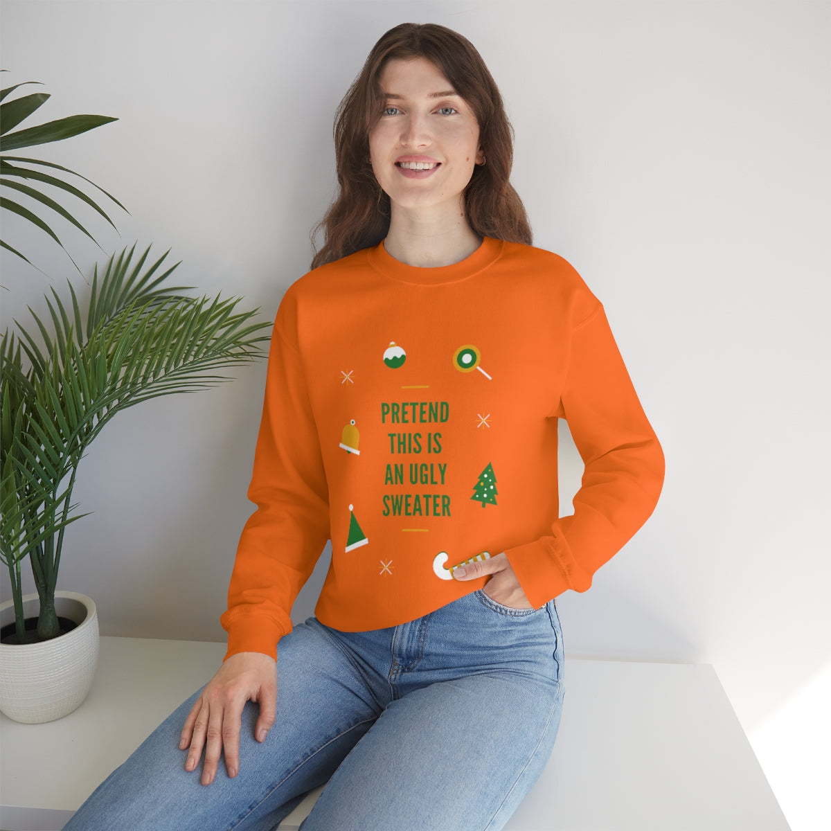 Pretend This is An Ugly Sweater Unisex Heavy Blend™ Crewneck Sweatshirt