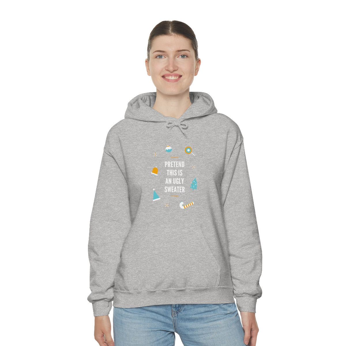 Pretend This is an Ugly Sweater Unisex Heavy Blend™ Hooded Sweatshirt