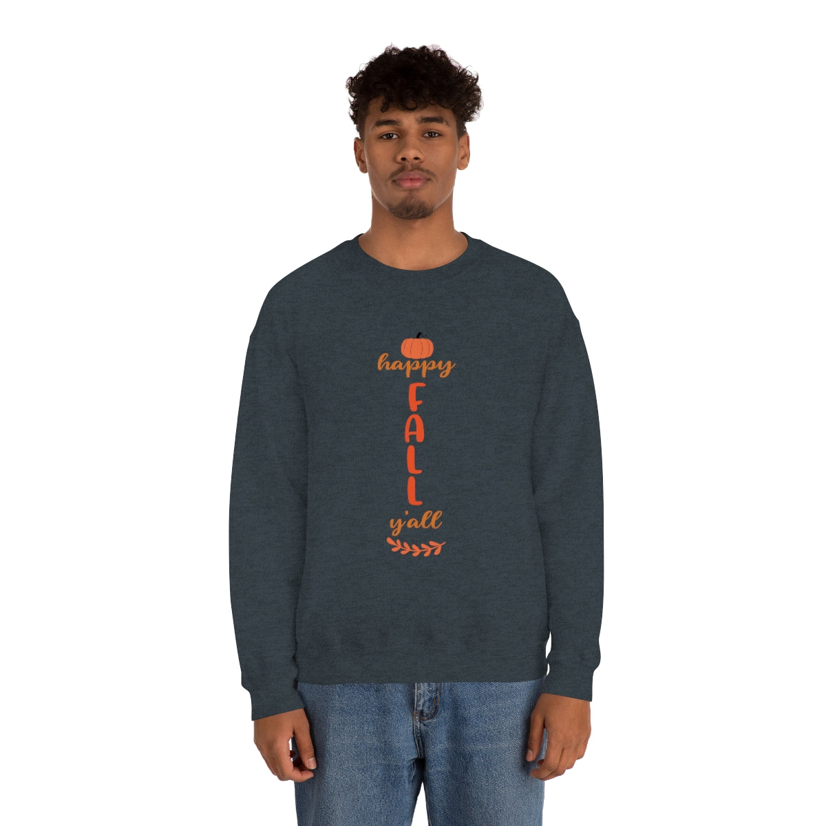 Happy Fall Y'All Unisex Heavy Blend™ Crewneck Sweatshirt