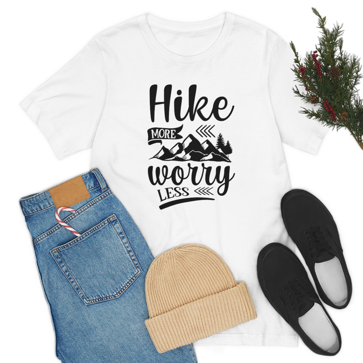 Hike More Worry Less Unisex Jersey Short Sleeve Tee