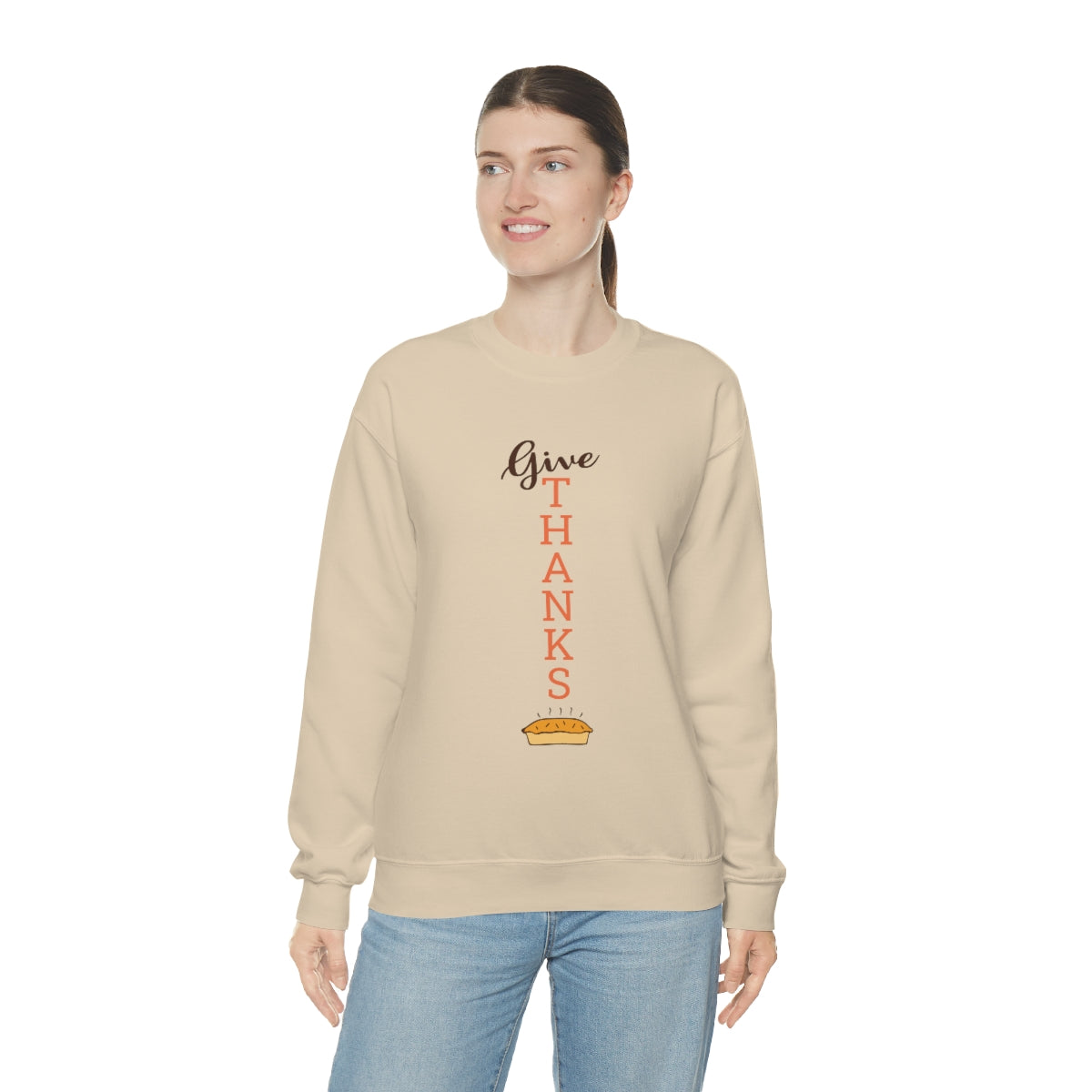 Give Thanks Unisex Heavy Blend™ Crewneck Sweatshirt