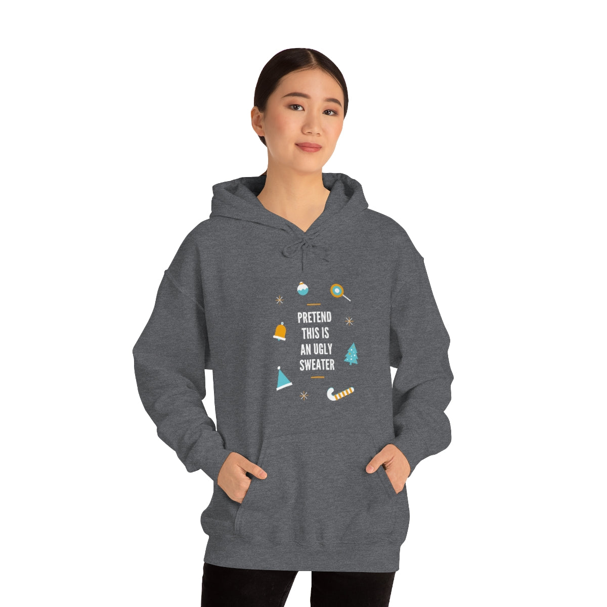 Pretend This is an Ugly Sweater Unisex Heavy Blend™ Hooded Sweatshirt