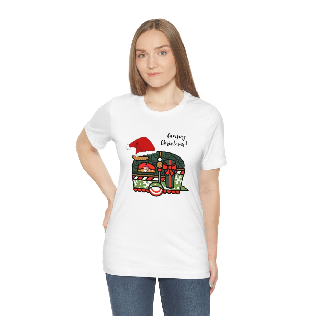 Camping Christmas Unisex Jersey Short Sleeve Tee