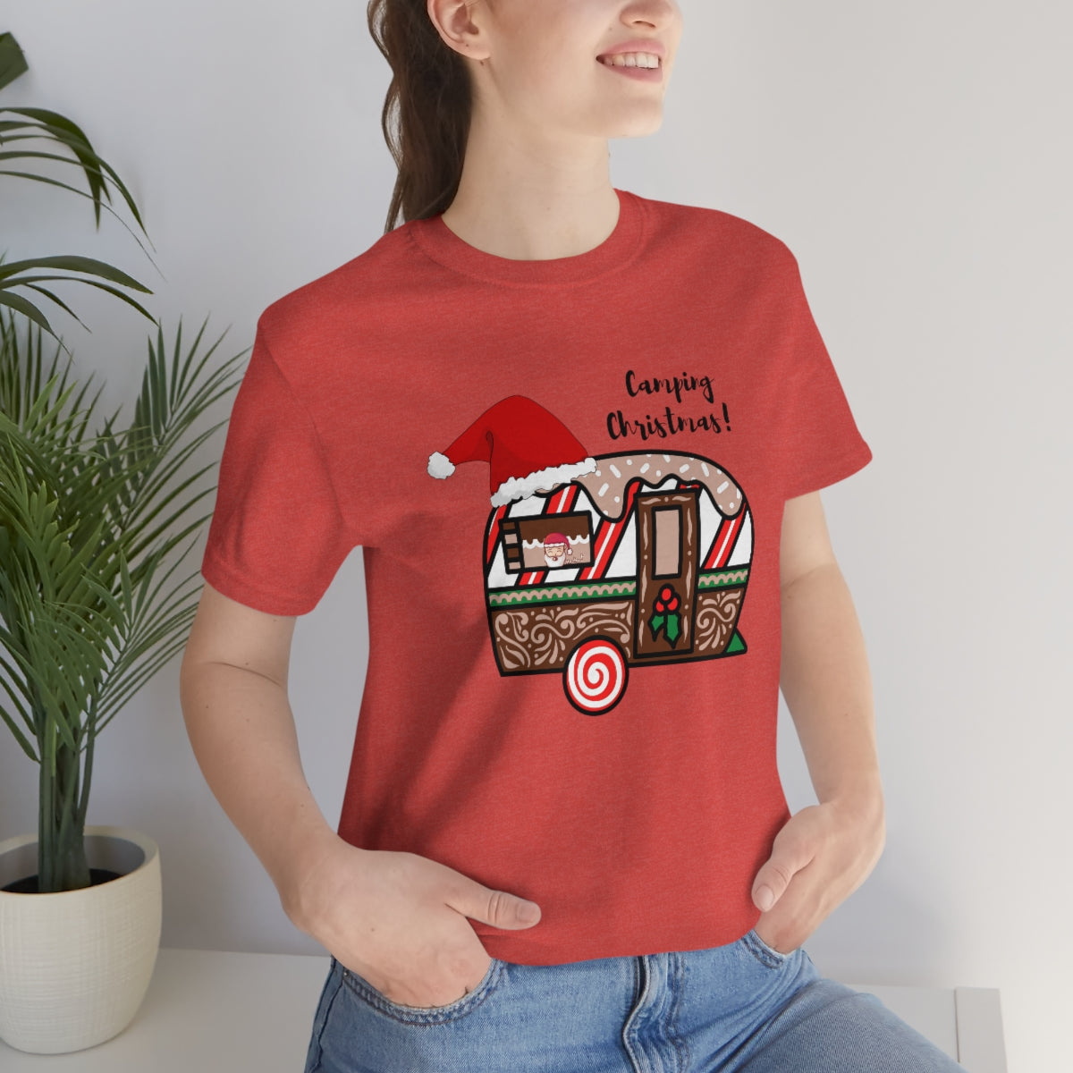 Camping Christmas Unisex Jersey Short Sleeve Tee