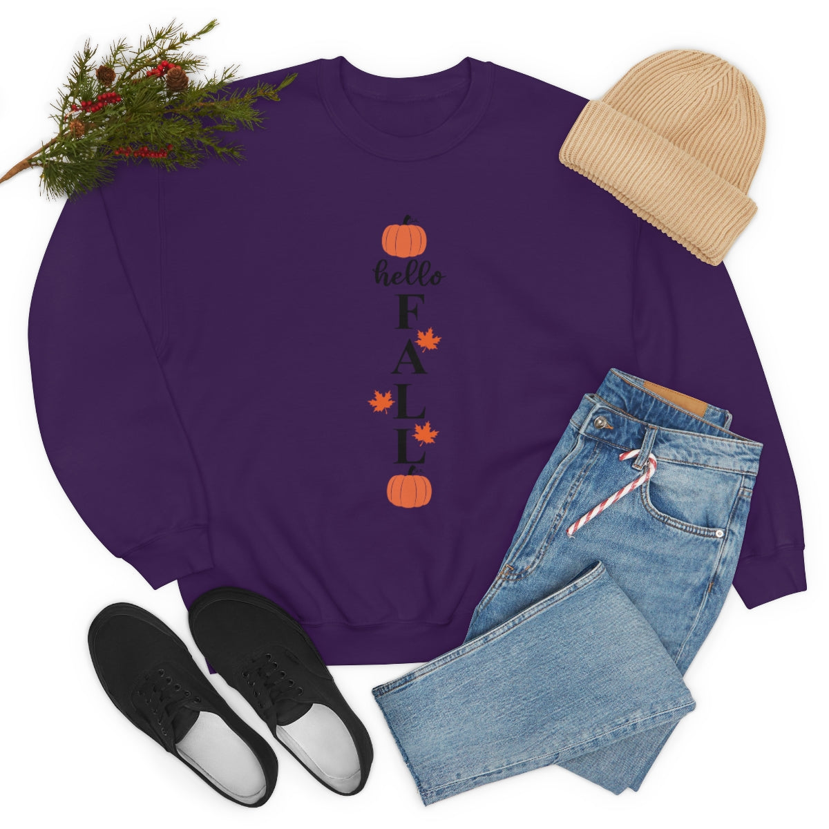 Hello Fall Unisex Heavy Blend™ Crewneck Sweatshirt