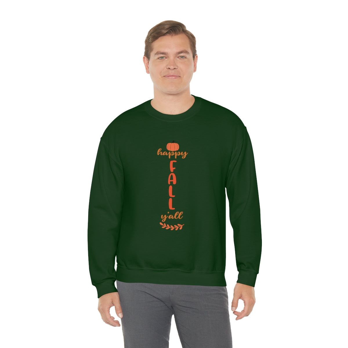 Happy Fall Y'All Unisex Heavy Blend™ Crewneck Sweatshirt