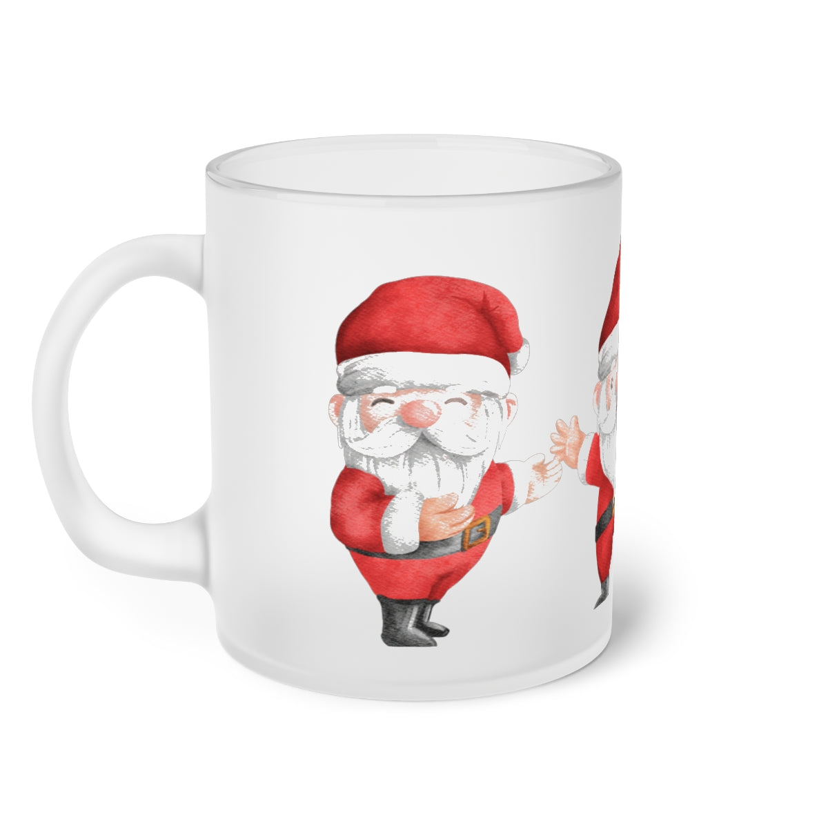 Christmas Santa Frosted Glass Mug