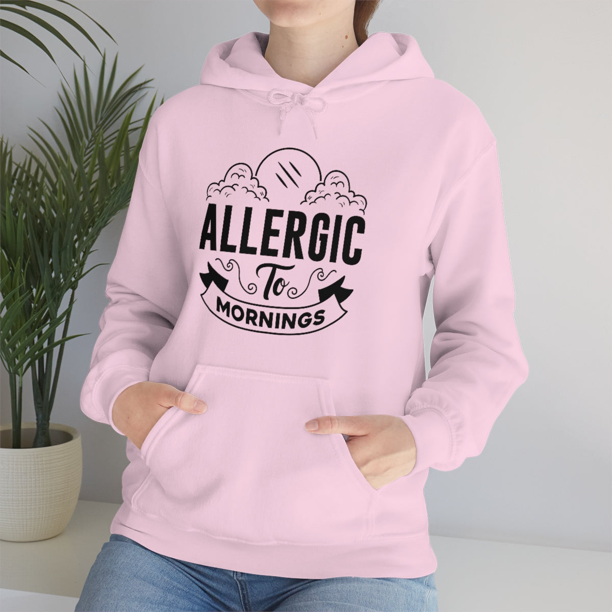 Allergic To Mornings Unisex Heavy Blend™ Hooded Sweatshirt