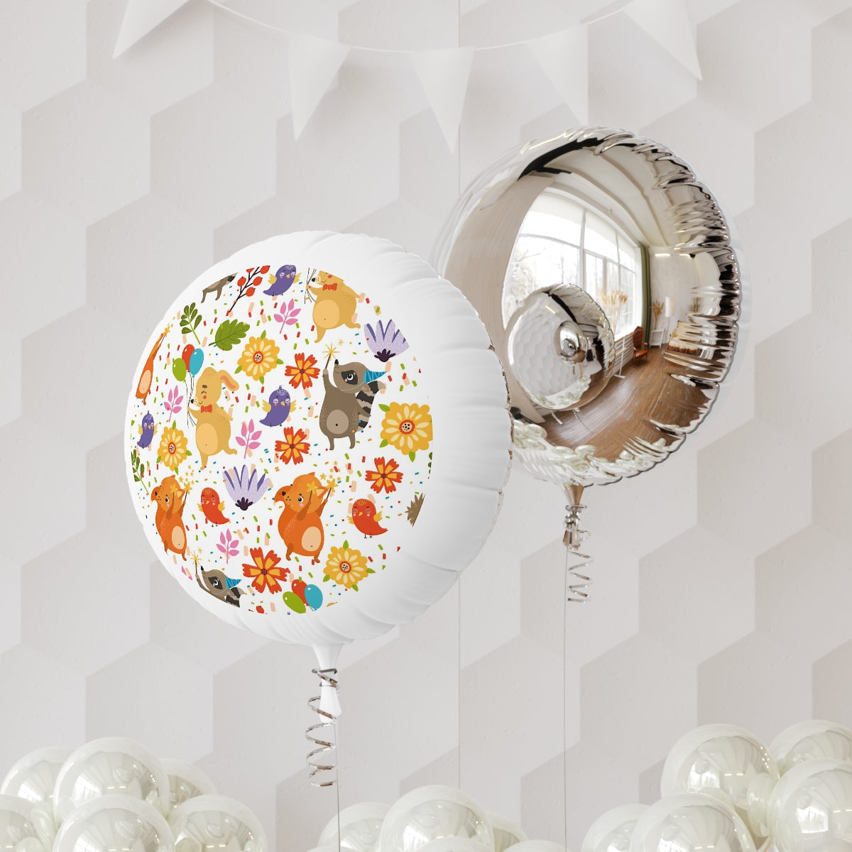 Happy Birthday Animals Birds & Flowers Birthday Helium Balloon