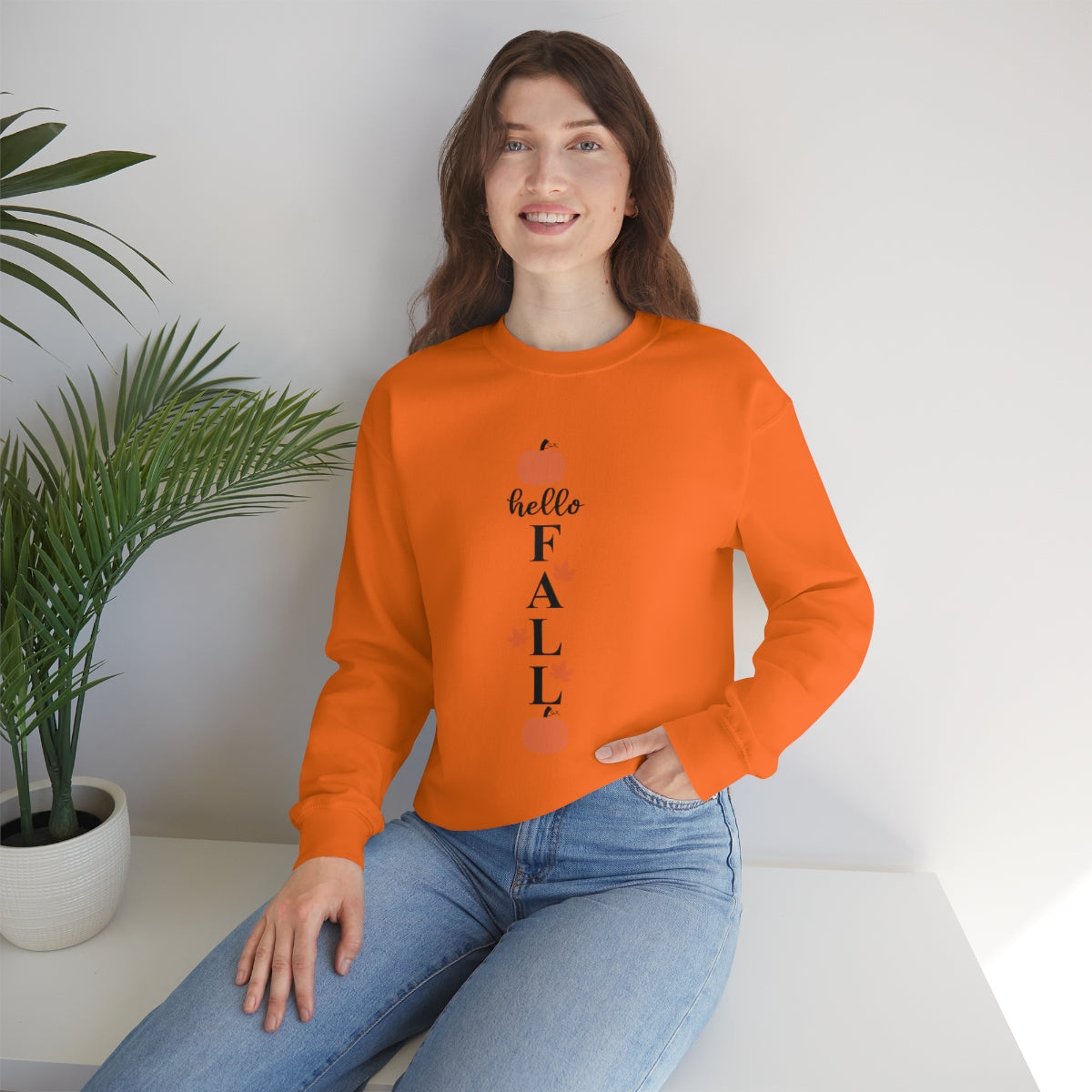 Hello Fall Unisex Heavy Blend™ Crewneck Sweatshirt