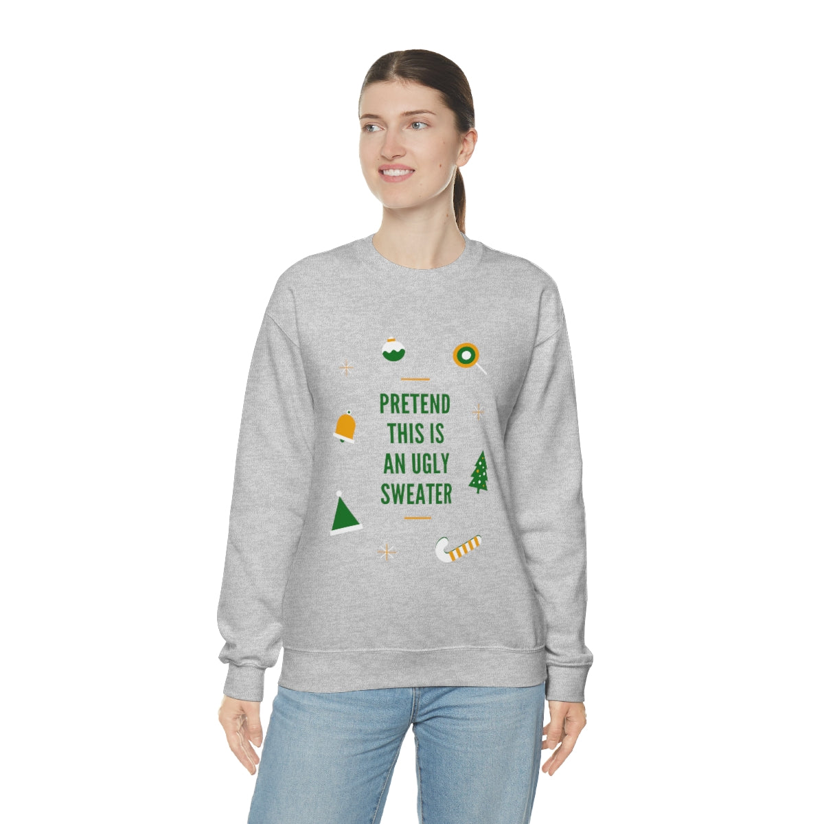 Pretend This is An Ugly Sweater Unisex Heavy Blend™ Crewneck Sweatshirt