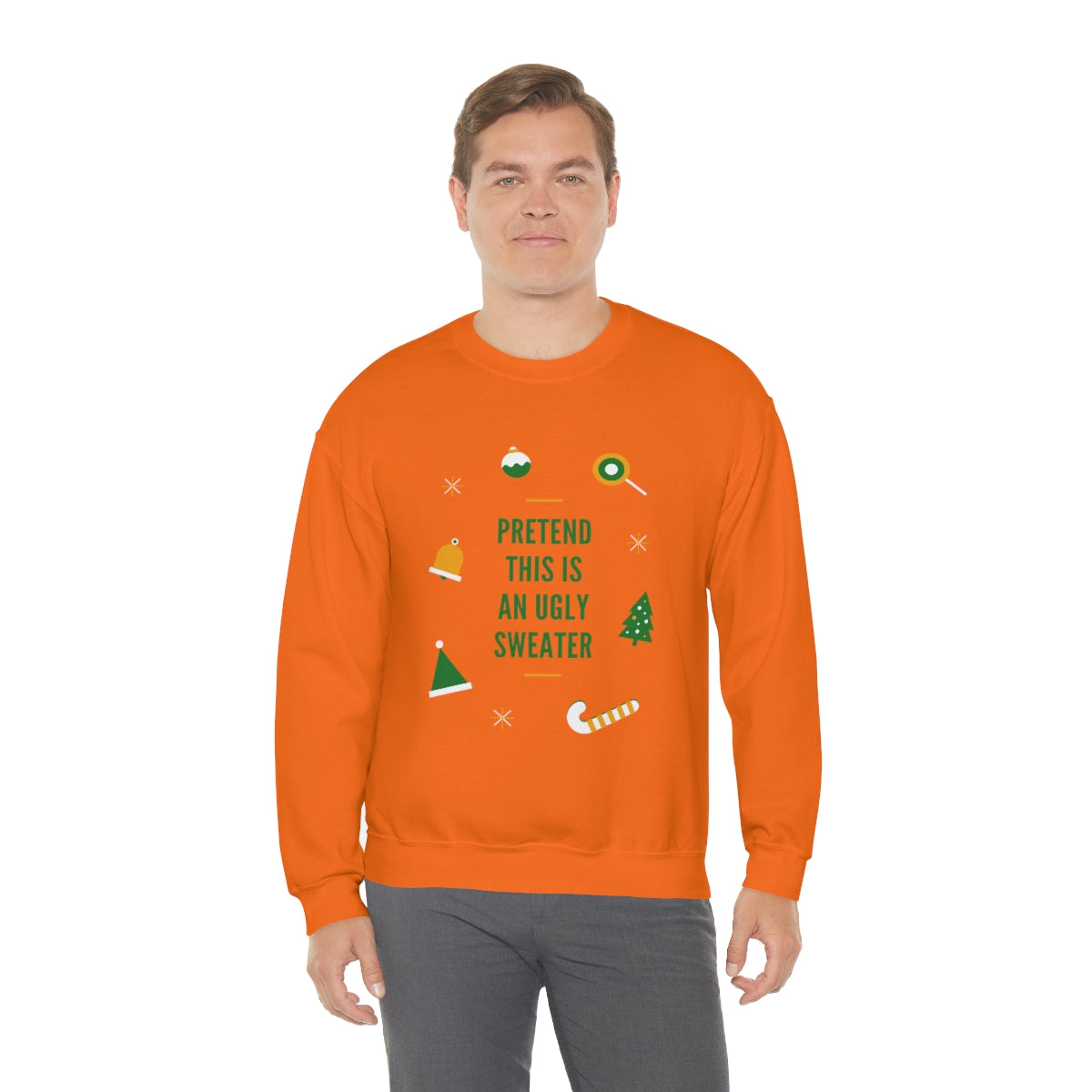 Pretend This is An Ugly Sweater Unisex Heavy Blend™ Crewneck Sweatshirt