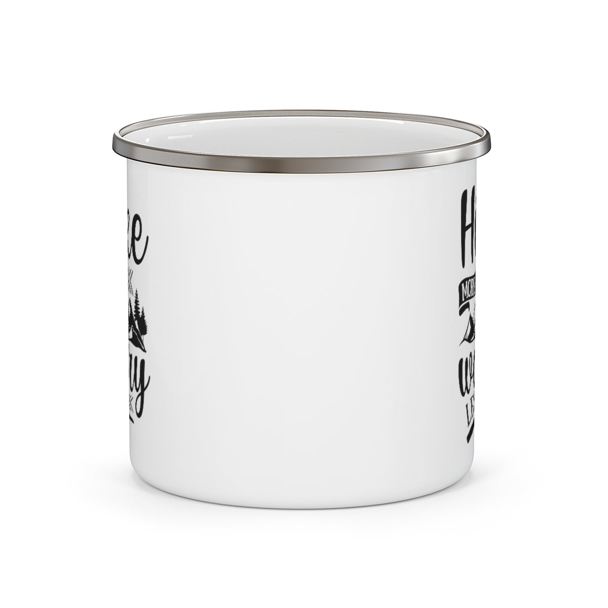 Hike More Worry Less Enamel Camping Mug