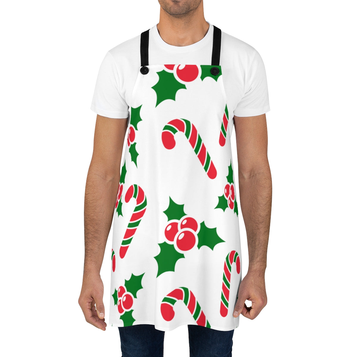 Candy Canes & Holly Christmas Apron