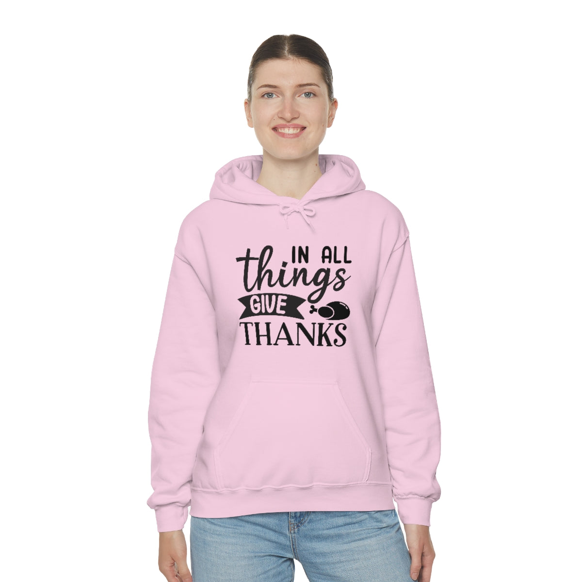 In All Things Give Thanks Unisex Heavy Blend™ Hooded Sweatshirt