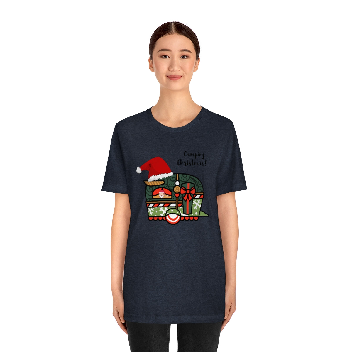 Camping Christmas Unisex Jersey Short Sleeve Tee