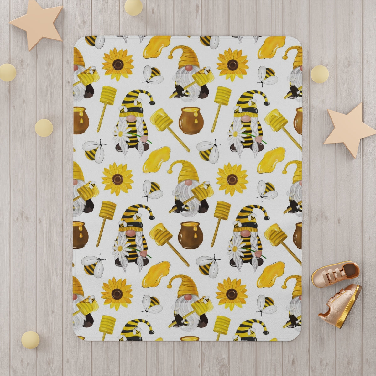 Bumble Bee Gnome Toddler Blanket