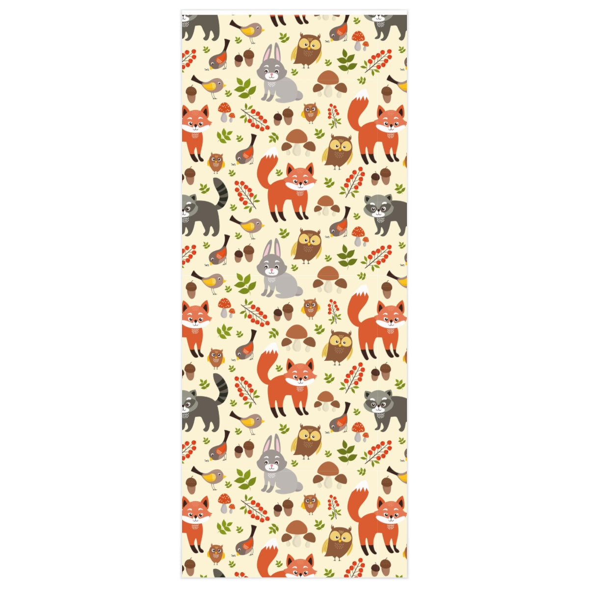 Foxes, Rabbbits & Raccoons Happy Birthday Wrapping Paper