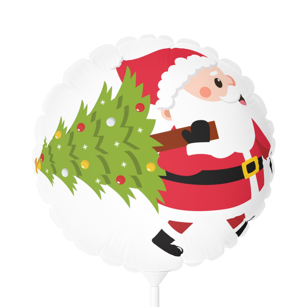 Santa Claus Christmas Balloons (Round and Heart-shaped), 11"