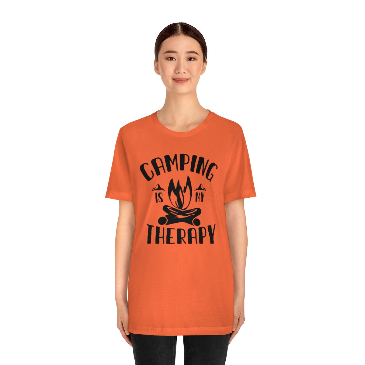 Camping is My Therapy Unisex Jersey Short Sleeve Tee