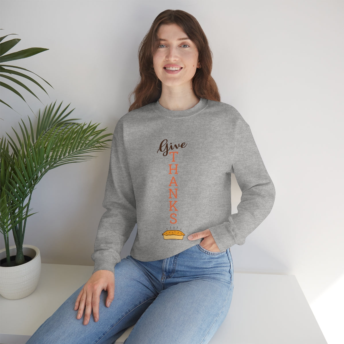 Give Thanks Unisex Heavy Blend™ Crewneck Sweatshirt