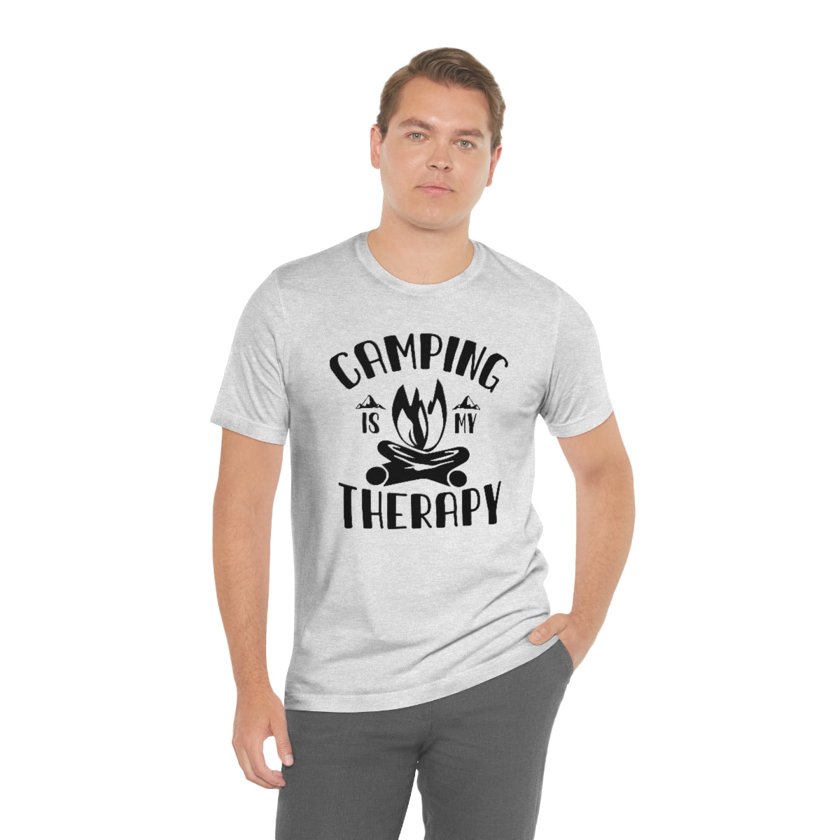 Camping is My Therapy Unisex Jersey Short Sleeve Tee