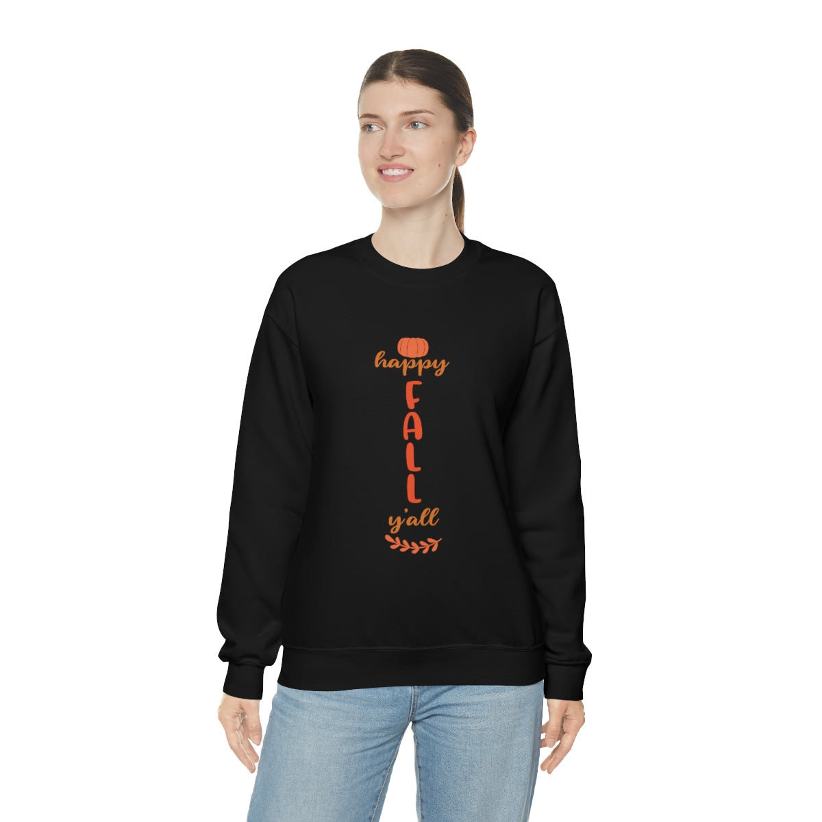 Happy Fall Y'All Unisex Heavy Blend™ Crewneck Sweatshirt