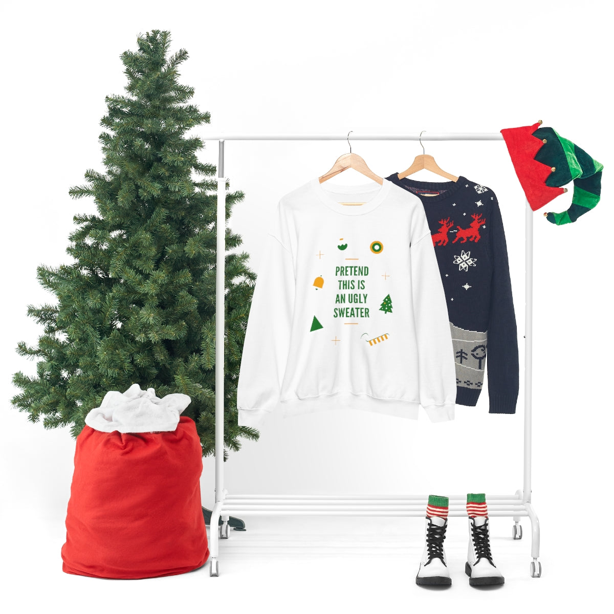 Pretend This is An Ugly Sweater Unisex Heavy Blend™ Crewneck Sweatshirt