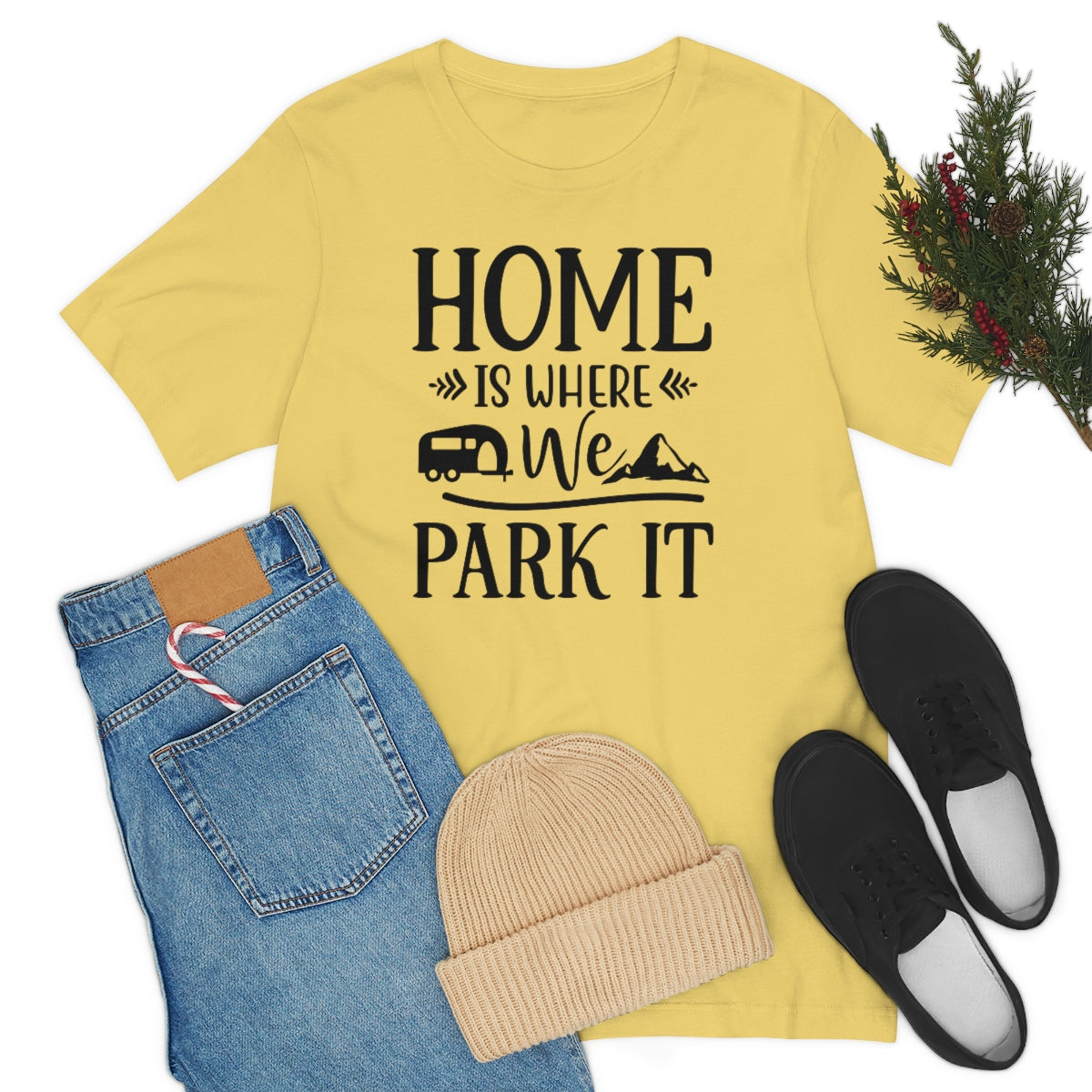 Home Is Where We Park It Unisex Jersey Short Sleeve Tee