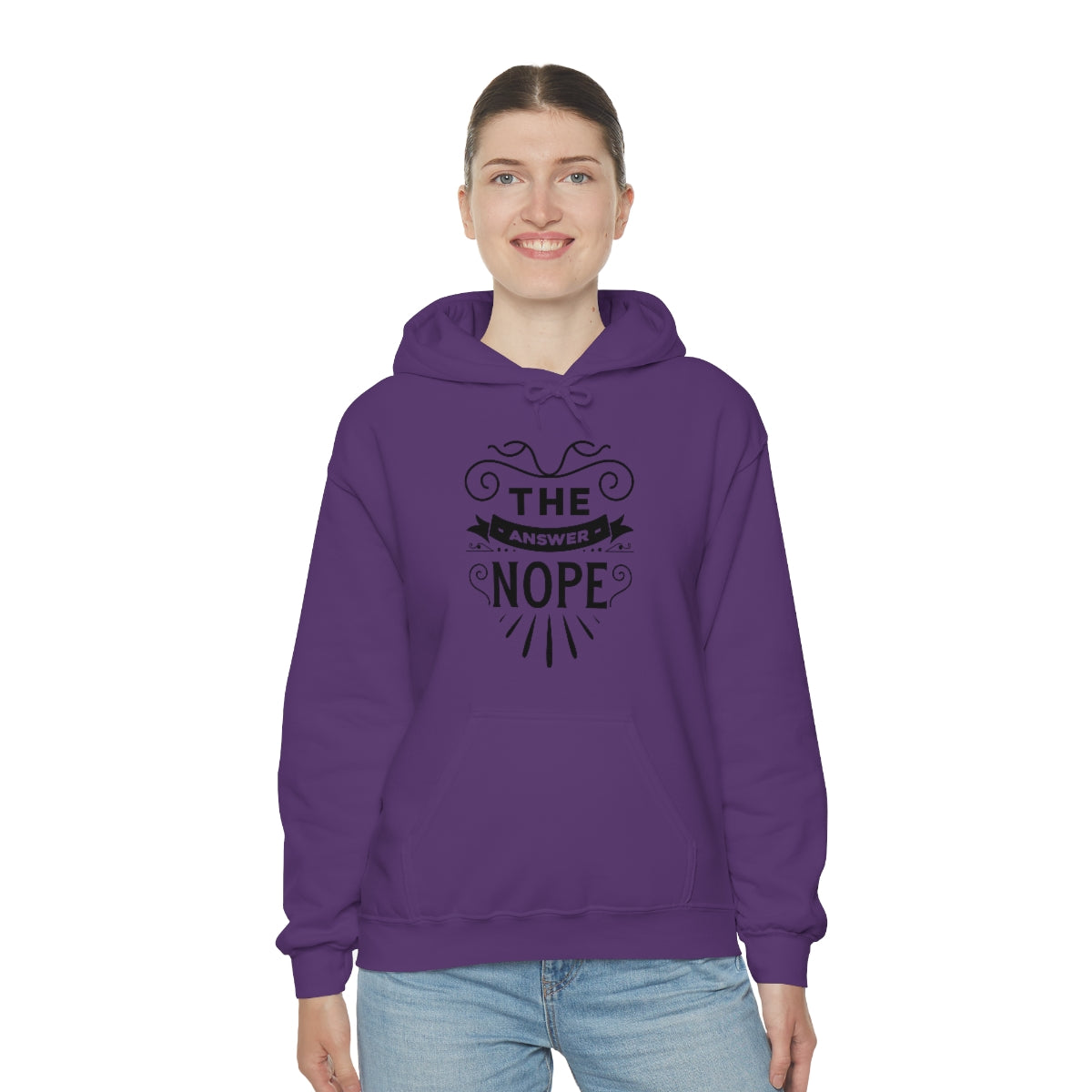 The Answer Nope Unisex Heavy Blend™ Hooded Sweatshirt